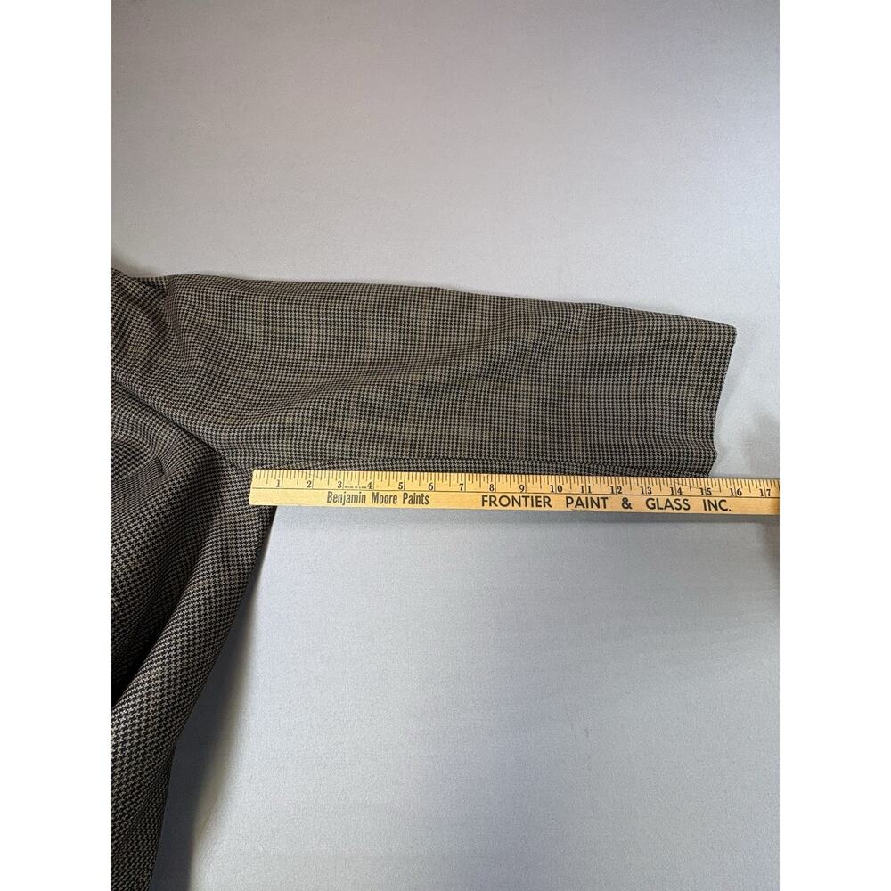 Jos A Bank Executive Collection Blazer Houndstooth Single Vent Flaws Size 46L - Picture 9 of 13